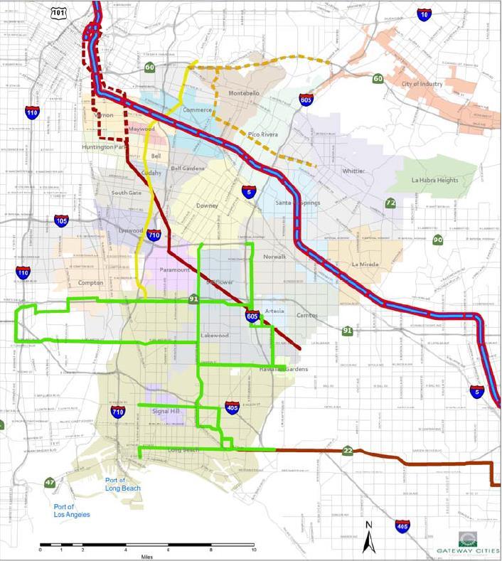 Transit Improvements The Gateway Cities Transit Assessment Report Modeling assumes rapid & express transit service improvements High Speed