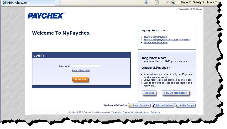 PAYROLL PROCESSING - PAYCHEX OVERVIEW We process the payroll in PAYCHEX. 1. Open the PAYCHEX website.