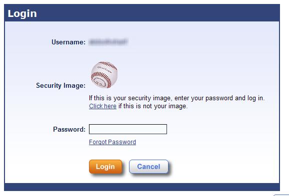 The LOGIN screen with the SECURITY IMAGE is displayed below: The SECURITY IMAGE displayed must match the