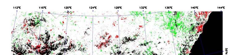 Detection of changes of forests using MODIS Data.