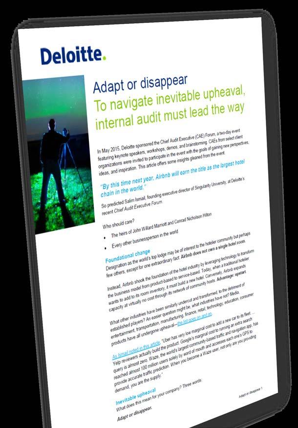 Survey of Internal Audit Analytics & Adapt
