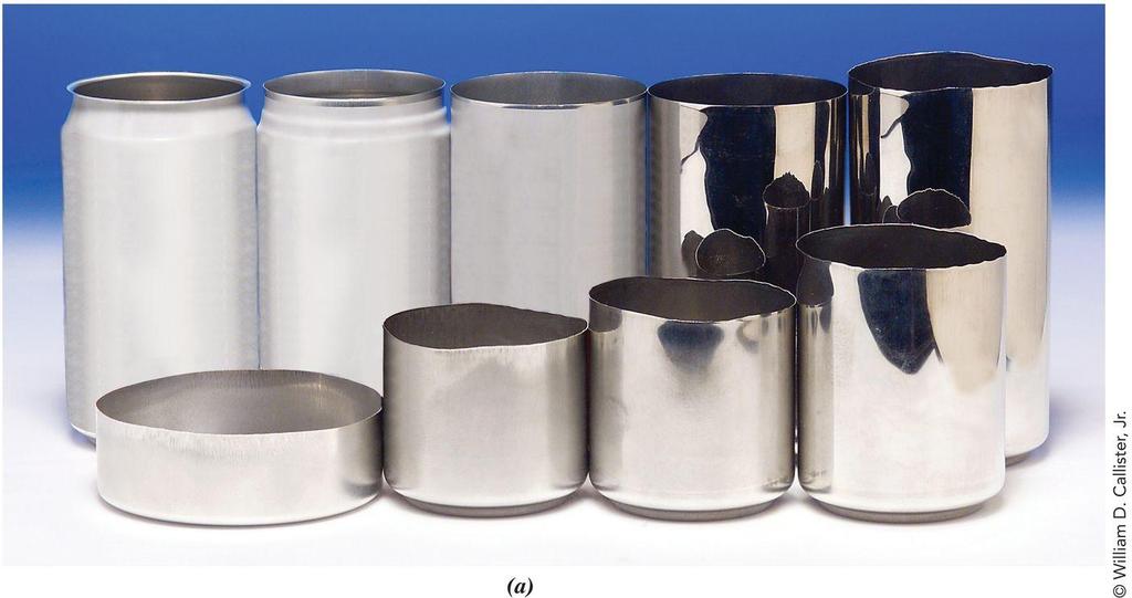 The aluminum can in various stages of