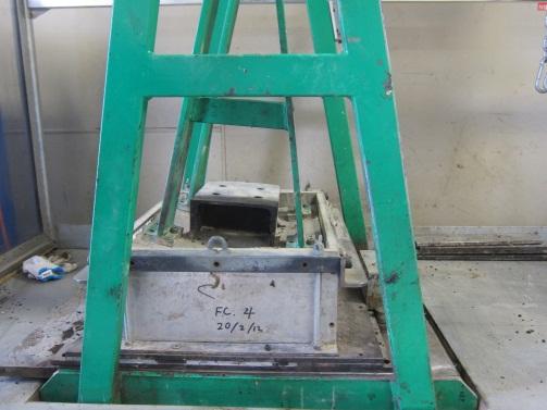 6.10 Beam Fatigue Test A rectangular mould with internal dimensions of 400 mm long x 320 mm wide x 145 mm high was used to compact the slabs by using