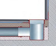 ACO ShowerDrain E Order data Corner solution channel Length Art. no. 398 x 398 0153.97.29 Flanges (Vertical flange) At both exteriors, the shower channel possesses a thin bed flange with wall lips.
