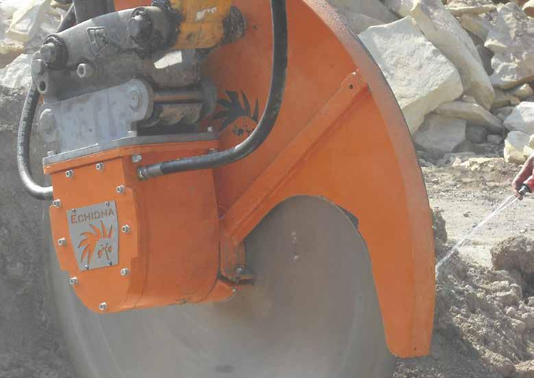 Specifications Echidna leads the way with hydraulic excavator mounted diamond blade rocksaws.