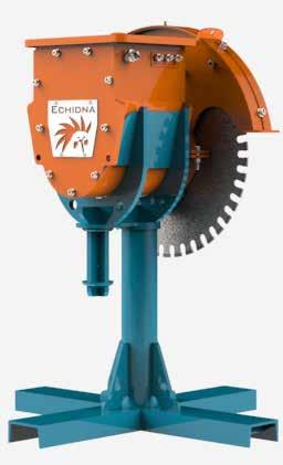 Echidna Rocksaws D3HS for 4-12 tonne excavators The high-speed models are the machine of choice for cutting in situations where the depth of the cut does not need to be large.