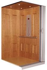 A service panel can be conveniently located inside or outside the elevator shaft for ease of maintenance.