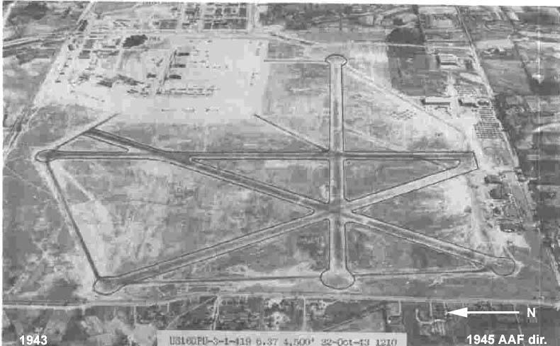Figure 10: Aerial image of Memphis Army Air Field toward the east. Photograph taken on October 22, 1943.