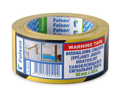 Warning tape 066, 067 PVC tape with natural rubber adhesive.