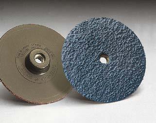PADS: Rubber with hardness variations for different applications COATED ABRASIVE QUICK-CHANGE DISC Fiber The most heavy-duty discs with resin over resin construction on heavy-duty vulcanized fiber