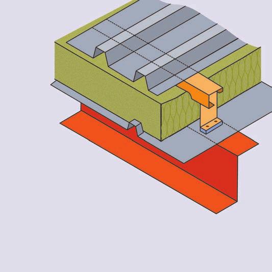 Clad 073_Layout 1 02/10/2017 10:37 Page 5 Design Acoustics Metal roofing and systems comprise an inner tray with spacer brackets and sheeting rails onto which is fixed the external (See Figure 1).