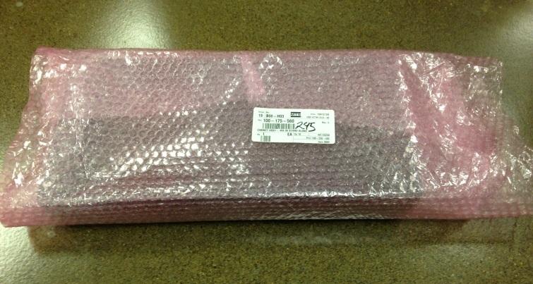Other electrical components are packaged in anti-static bubble wrap to prevent the buildup of static