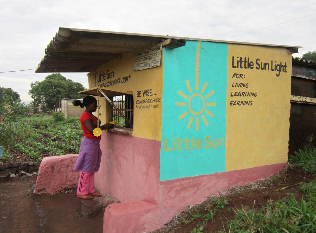 Rather than focus on simply donating lamps to off-grid areas, Little Sun creates long term value in each community by building Photo credit: Maddalena Valeri profitable local businesses that