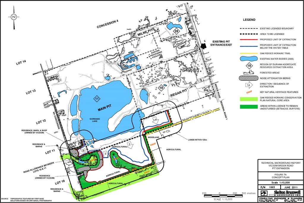 Natural Core Area Figure 15 Natural Core Area designation on Vicdom pit expansion property (Source: Skelton Brumwell & Associates).