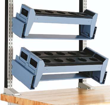 Inclined 20 for easy access to tools; Can hold 3 to 4 NC10 or NC12 tool racks; Adaptor compatible with Spider shelving unit only; Easy assembly, no tools required.