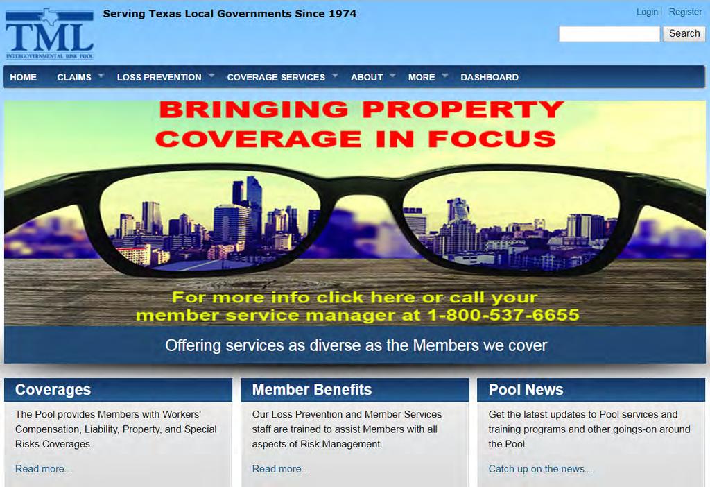 Staff Loss Prevention Representative Member Services Manager Underwriter Claims Adjusters/ Assistants Website (www.tmlirp.