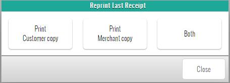 Processing receipts Once you have processed the payment, complete the transaction by processing the receipts.