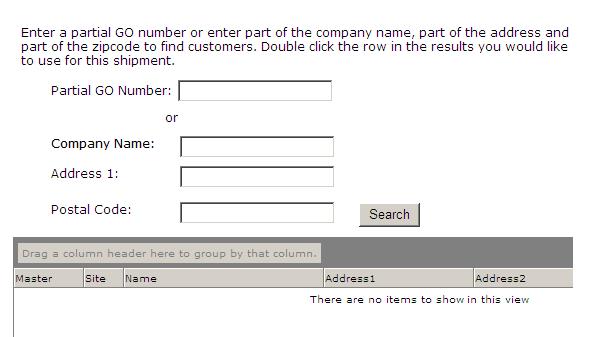 If the customer is saved in the Corporate database then click the search options to find the customer.
