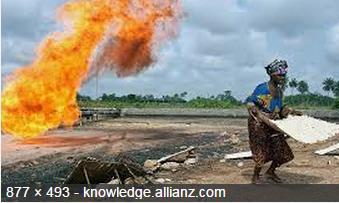 Uncontrolled, flare type burning of Natural Gas from a