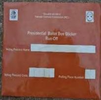 142 Section VI Schedule of Requirements 6 Brown A4 envelope 7 Brown A4 envelope 8 Ballot box sticker Presidential 9 Ballot box sticker House of Representatives Heavy duty quality A4 Size