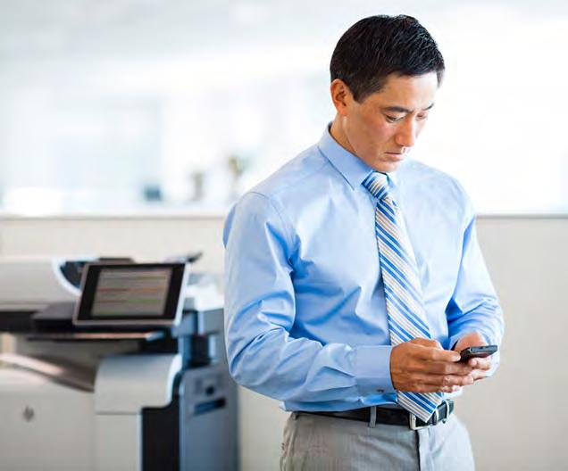 Direct mobile printing Two key innovations: HP wireless direct and touch-to-print Mobility Isolat ed peer-to-peer connection With HP wireless direct 5 and touch-to-print 6 technologies, users connect