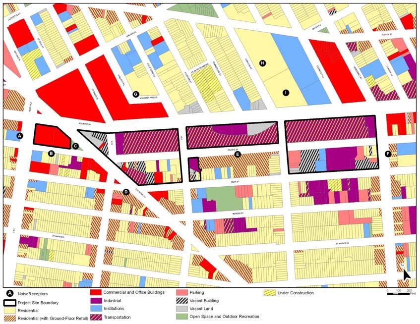 Table 2: Noise receptor locations Receptor Site Location Land Use A 4th Avenue between Atlantic Avenue and Pacific Street Church B Pacific Street between Flatbush and 4th Avenues Residential C