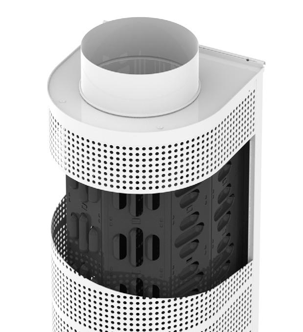 DIFFUSER ADJUSTMENT All Titus Displacement diffusers feature integral variable air pattern controllers located in the unit behind the perforated face (see illustration