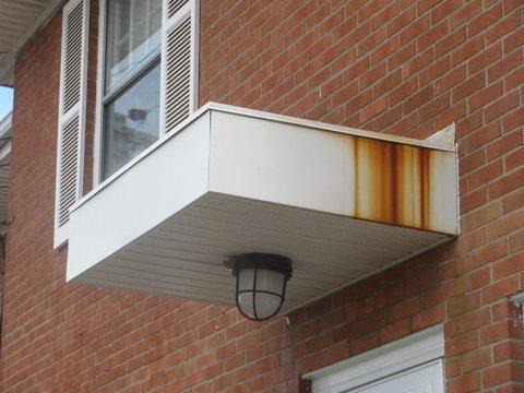 Rust at soffit