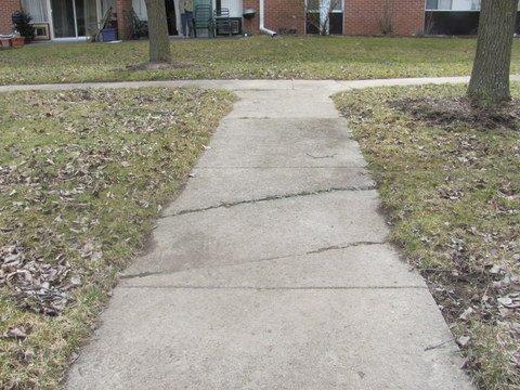 Sidewalk settlement and