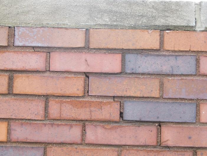 flashing and gap in sealant beneath cap We advise a complete inspection of the masonry, and