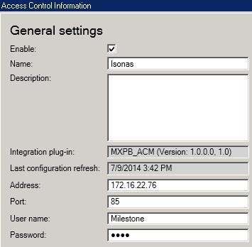 within ACM management menu in XProtect 2.