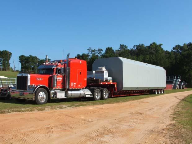Shipping: In almost every case, shipment of your wastewater treatment system is by special lowboy trucks.
