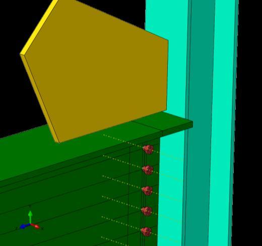 74 Figure 56: Details of the shear connection simulated in ABAQUS.