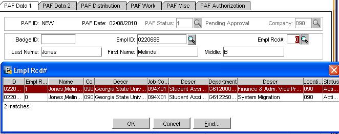 Chapter 6 Initiating an epaf for all actions besides New Hire Step 1. Access system and select ADD next to Personnel Action Form (epaf) Step 2.
