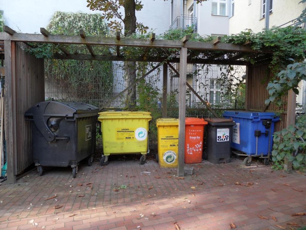 Household solid wastes are a resource that should be separated inside the building! In 2011 municipal solid wastes generation in Germany amounted to 597 kg/p/a.