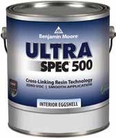 The Solution: Ultra Spec 500 Maximum durability and scrubability Patent-pending cross-linking resin technology for ultimate durability Zero VOCs even after tinting; available in unlimited colors MPI