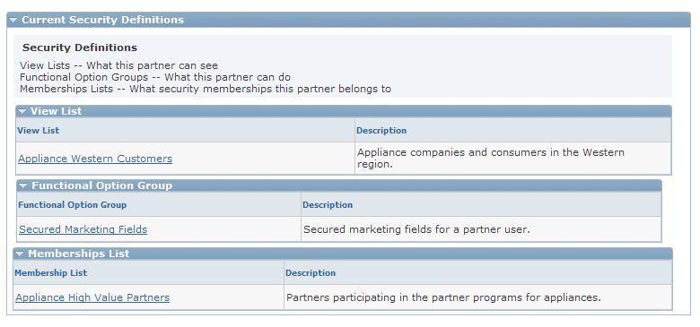 Creating and Maintaining Partner Profiles Chapter 5 Partner Company - Summary: Security page (2 of 2) See