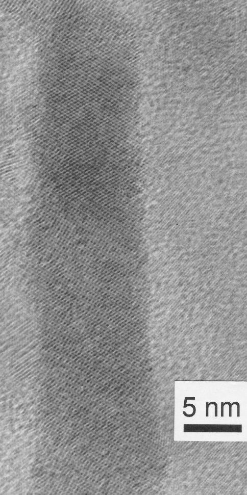 Figure 12. TEM image of an In 0.6 Ga 0.4 N film grown at room temperature.