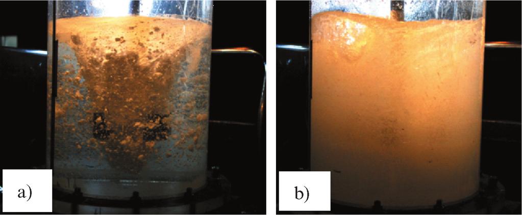 Reduction of Reaction Efficiency by Aggregation of Desulfurization Flux Hot metal desulfurization with mechanical stirring is a process which accelerates the reaction between hot metal and