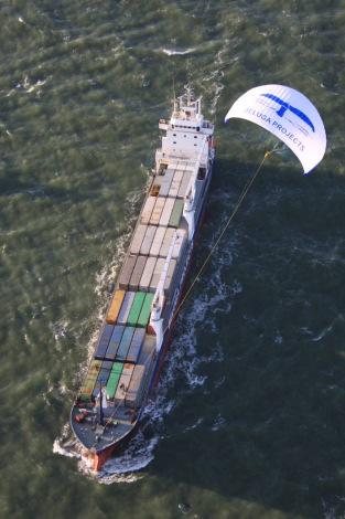 Innovations MV Beluga SkySails The 160 sqm large SkySail operates in altitudes between 100 300 metres.