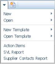 Creating Templates Figure 5 1 Template creation options Template Attributes New Template Allows users to select the object type they would like to create and create a new template.