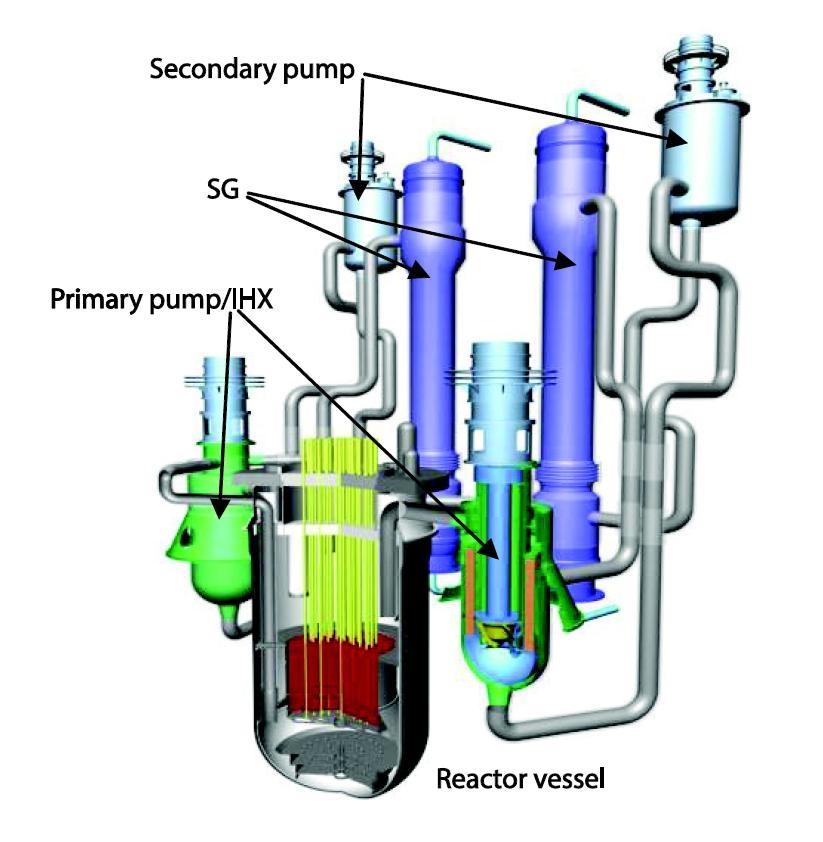 Sodium-cooled Fast Reactor (SFR) - Liquid sodium as the reactor coolant, allowing a low-pressure coolant system - High-power-density operation with low coolant volume fraction in the core -