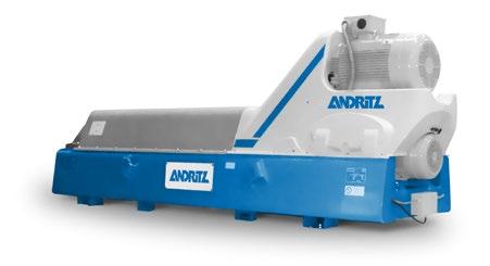 ANDRITZ decanter centrifuges Advantages in various stages of the palm oil process Conventional/Underflow process: The unique design of ANDRITZ decanter centrifuges, such as the combination of open