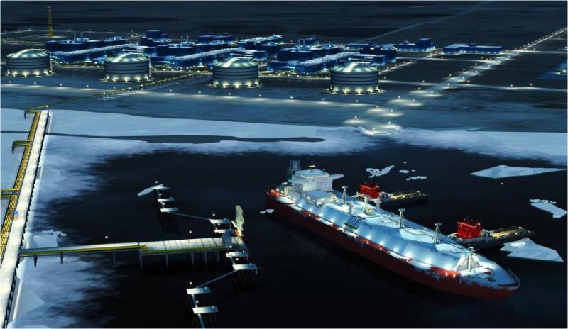Yamal LNG Project (Artist s Impression) Project is JV between Novatek (60%), Total (20%) and CNPC (20%) Three 5.5 million metric tons per annum LNG Trains. Start-up 2017. Capex $18.4 bn.