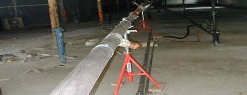 (low ceiling) Operation during winter add pipe insulation Steam spears