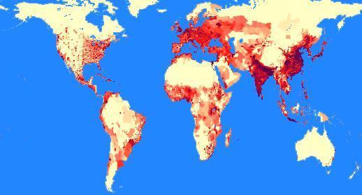 o When a population is spread out the population density is typically lower.