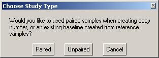 Now that the data is successfully imported, it can be normalized to the baseline to create unpaired copy number.