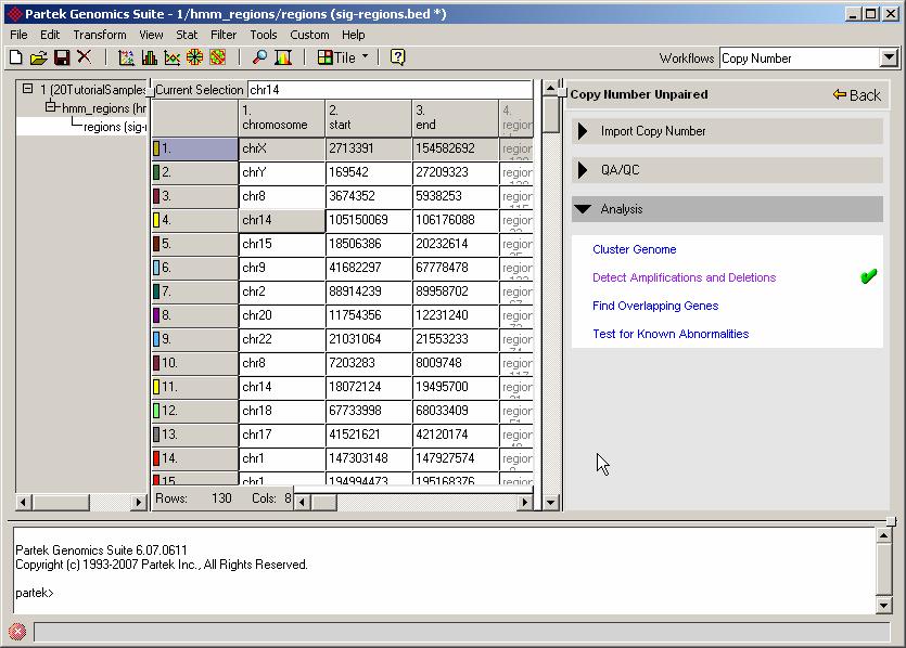 Figure 9: Configuring the HMM-based test for significant regions This computation produces two result spreadsheets.