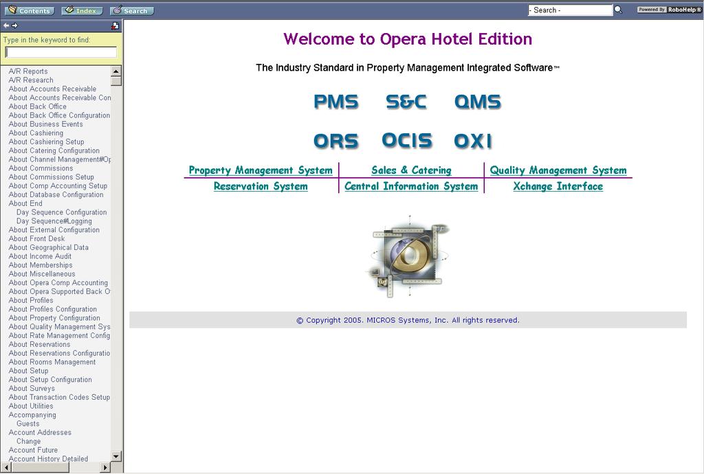 Chapter 1 Getting Started Opera PMS User s Guide 3.0 1.5.