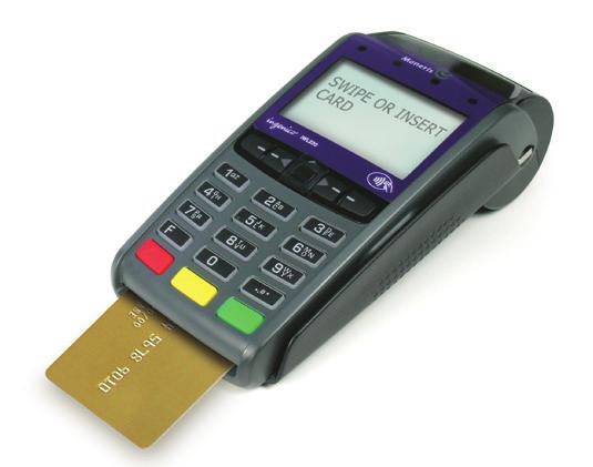 The chip card must remain inserted until the REMOVE CARD prompt displays. Swipe: Magnetic stripe cards 1. SWIPE CARD or SWIPE OR INSERT CARD or SWIPE/INSERT /TAP CARD displays on the terminal. 2.